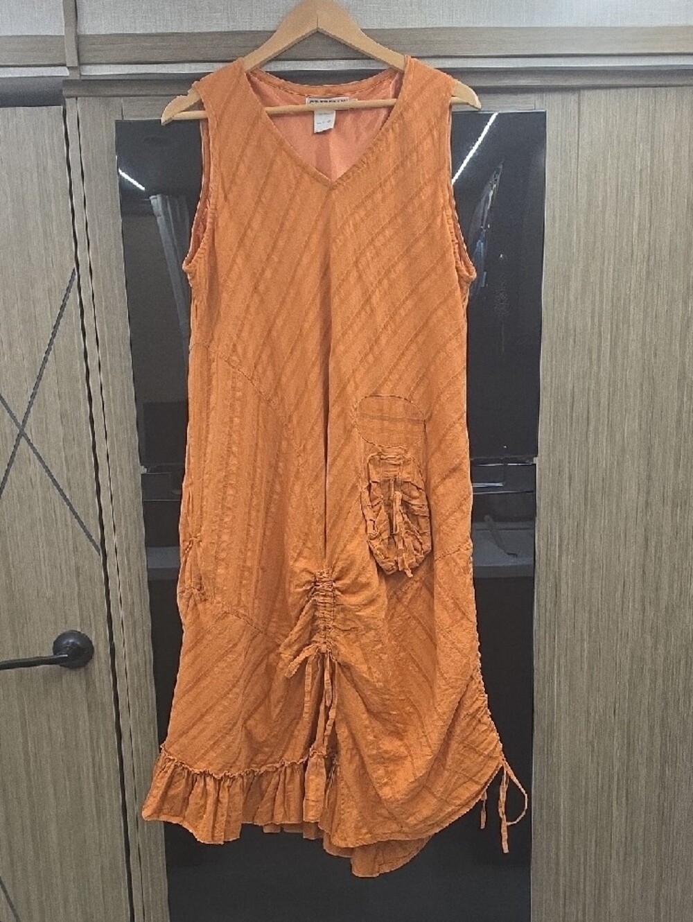Burnt Orange, Midi/Maxi Boho Dress By "GRIFFLIN PARIS" 100%COTTON) 🤎 - Picture 7 of 16